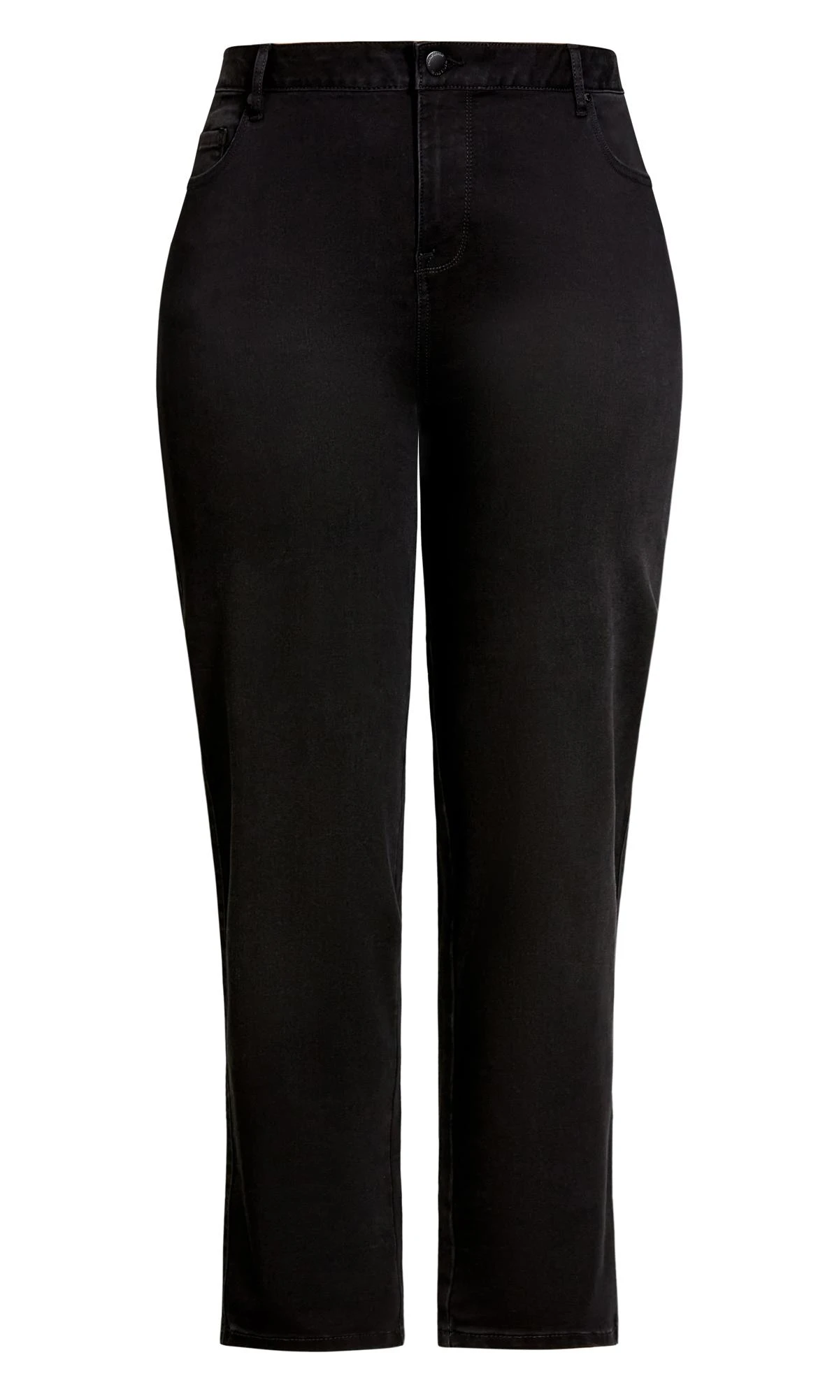 Avenue Black Butter Denim Straight Leg Jean Black - Image 3
