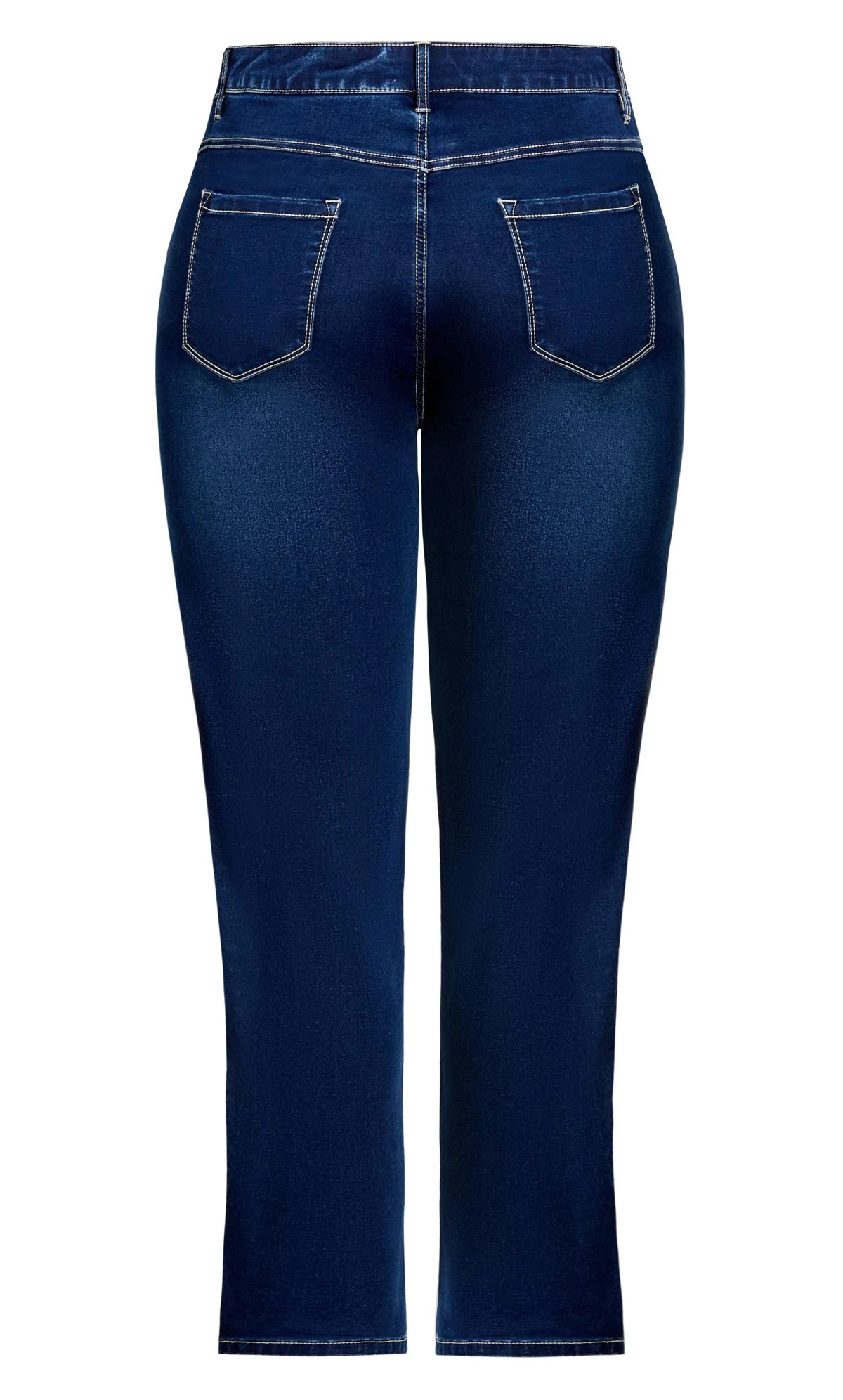 Avenue Blue Darkk Wash Straight Leg Average Jeans - Image 7