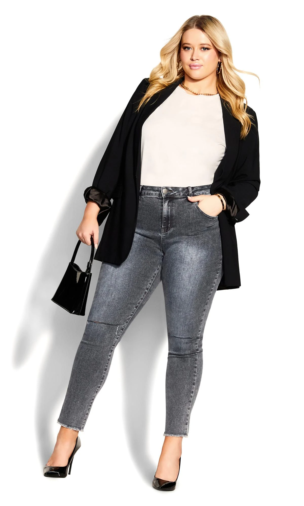 City Chic Grey Harley Ella Jean