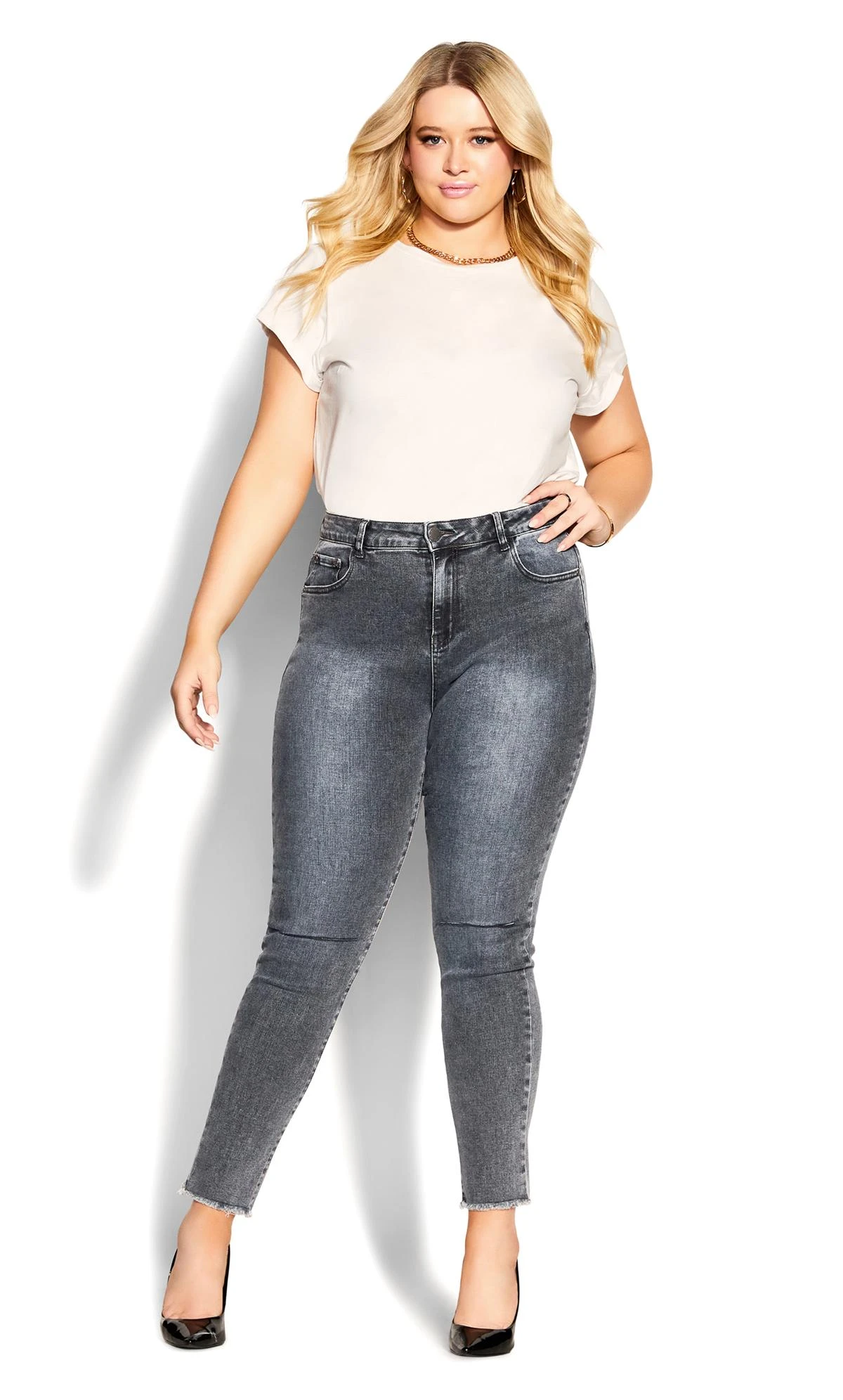 City Chic Grey Harley Ella Jean - Image 2