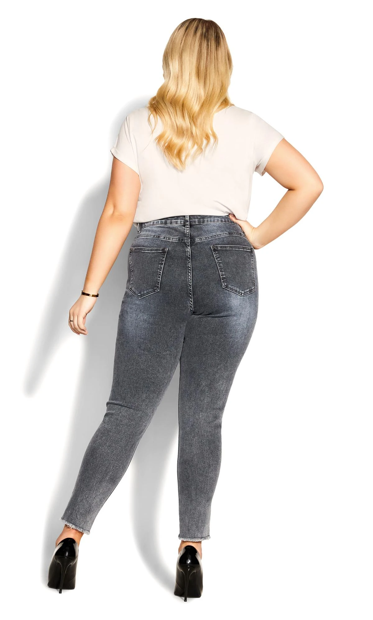 City Chic Grey Harley Ella Jean - Image 3