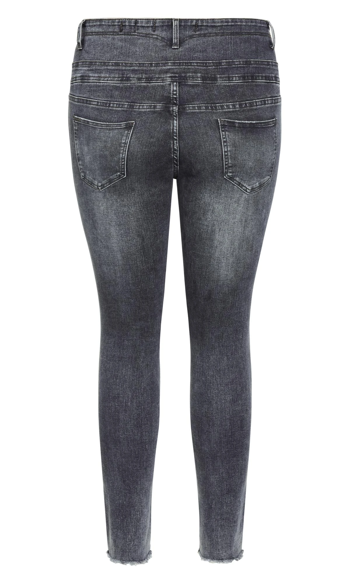 City Chic Grey Corset Ripped Skinny Jeans - Image 5