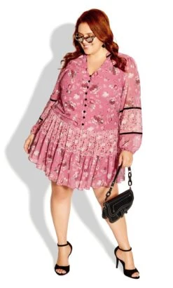 City Chic Pink Laura Dress