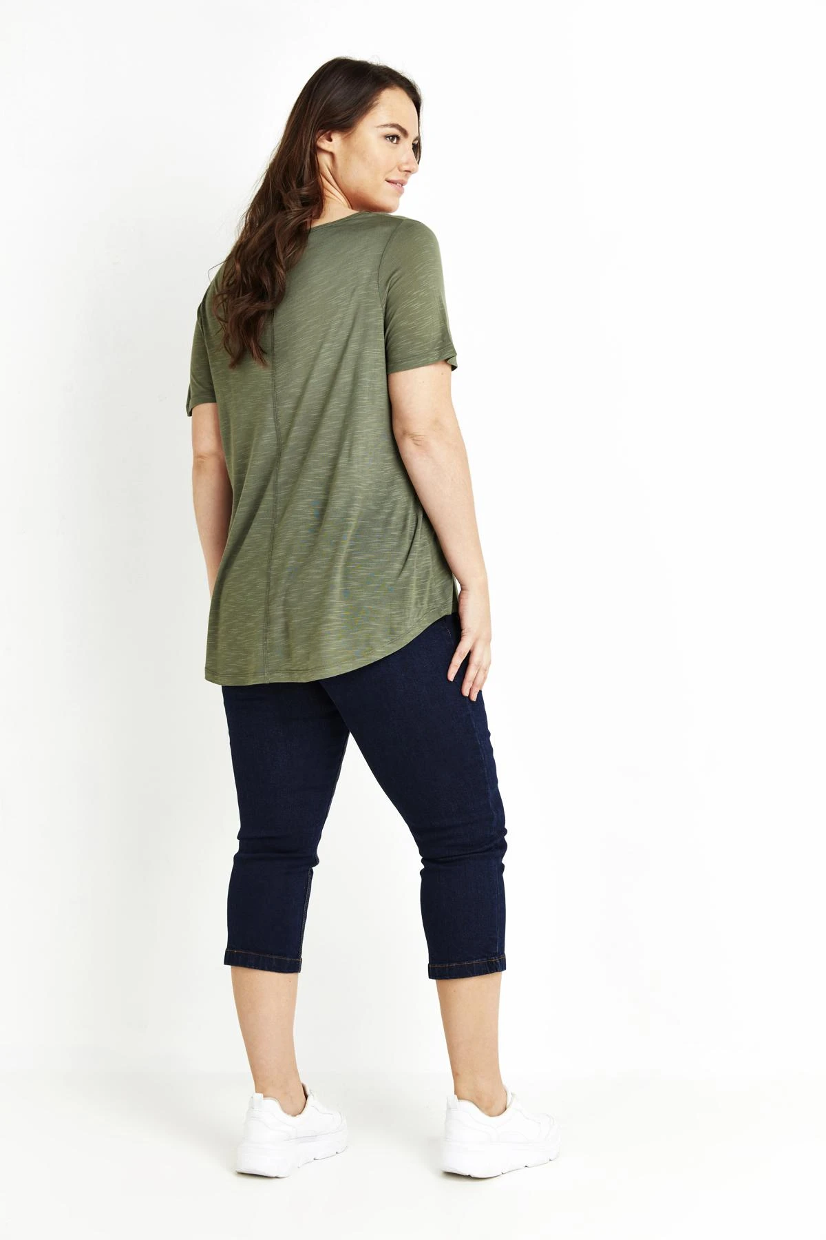 Evans Navy Crop Denim Jean - Image 3