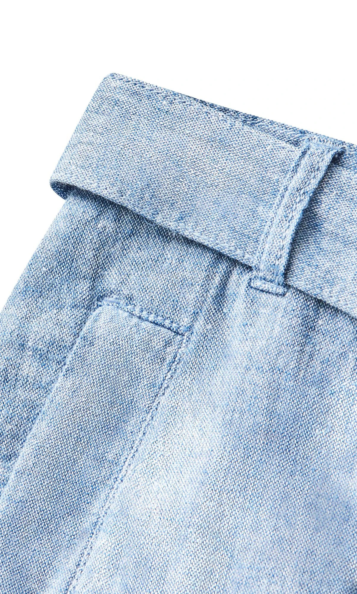 Evans Light Blue Tie Waist Midi Skirt - Image 7