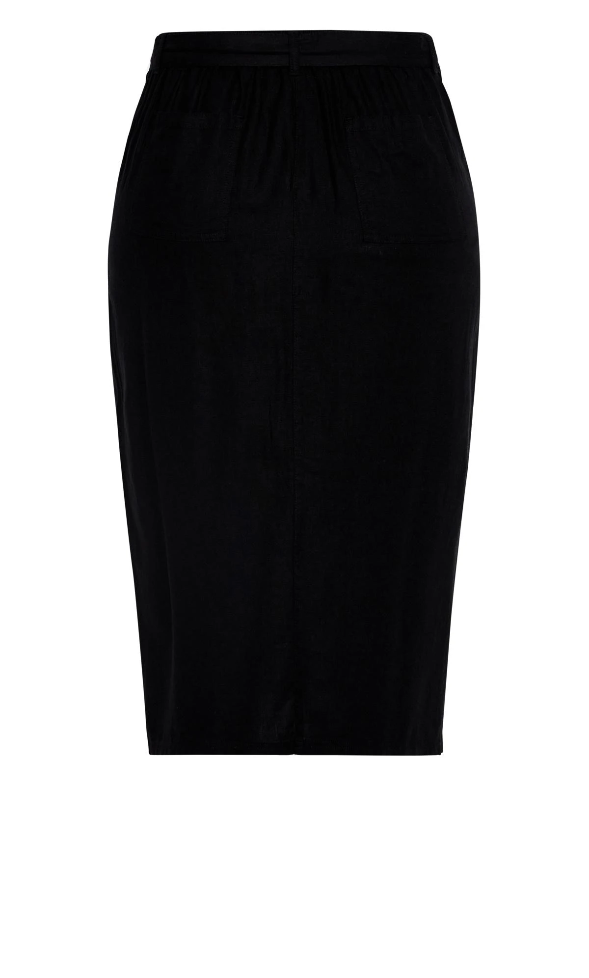 Evans Black Linen Blend Skirt - Image 4
