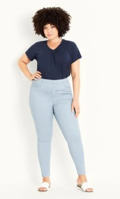 Evans Blue Coloured Jegging