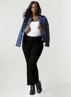 Evans Black Bootcut Jeans Black