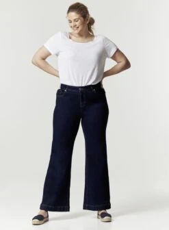 Evans Indigo Blue Wide Leg Jeans - Petite