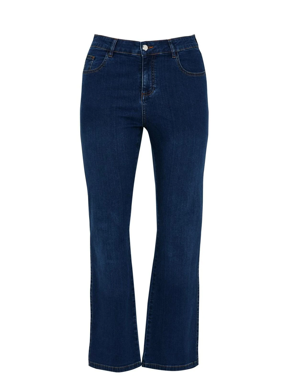 Evans Denim Mid Wash Straight Leg Jeans - Image 2