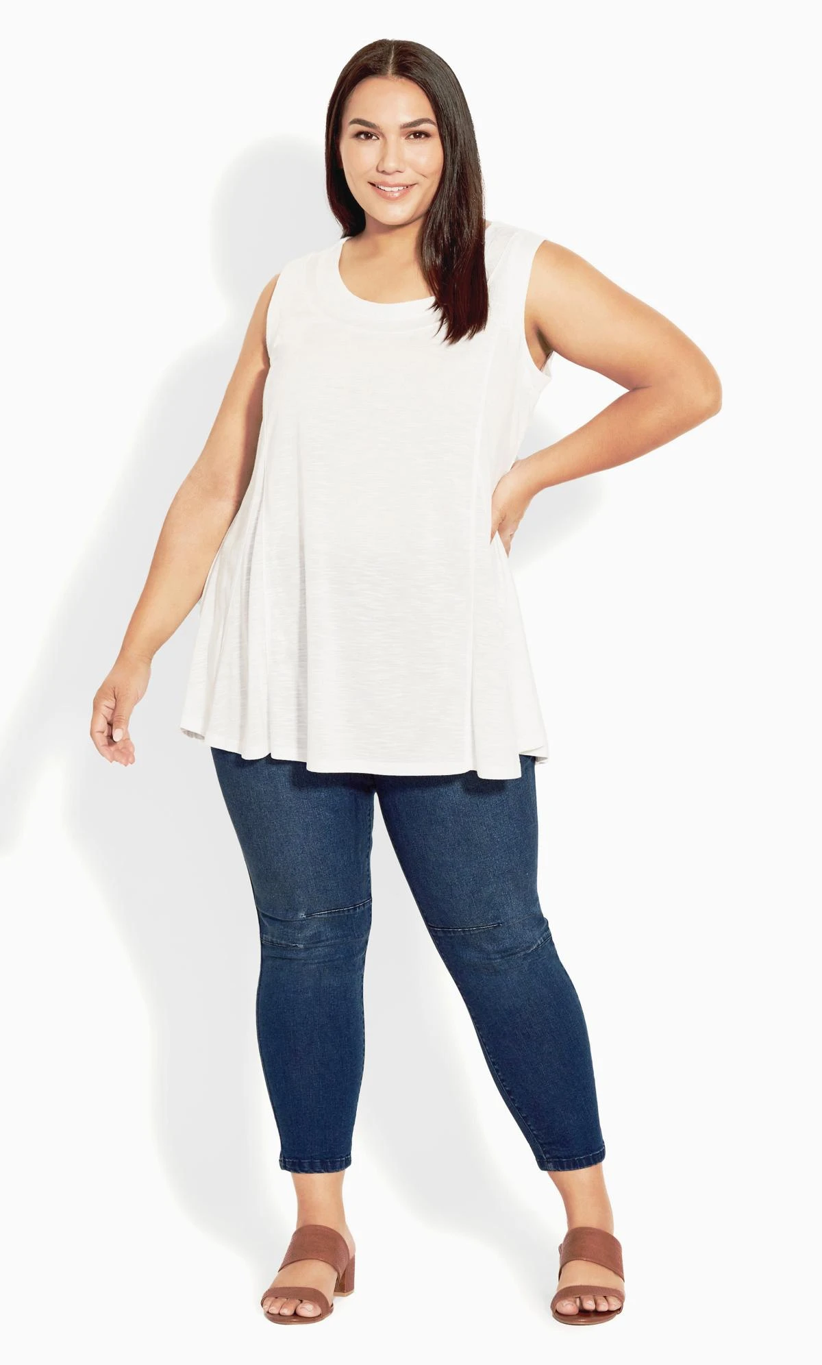 Avenue Blue Dark Wash Skinny Jeans - Image 2