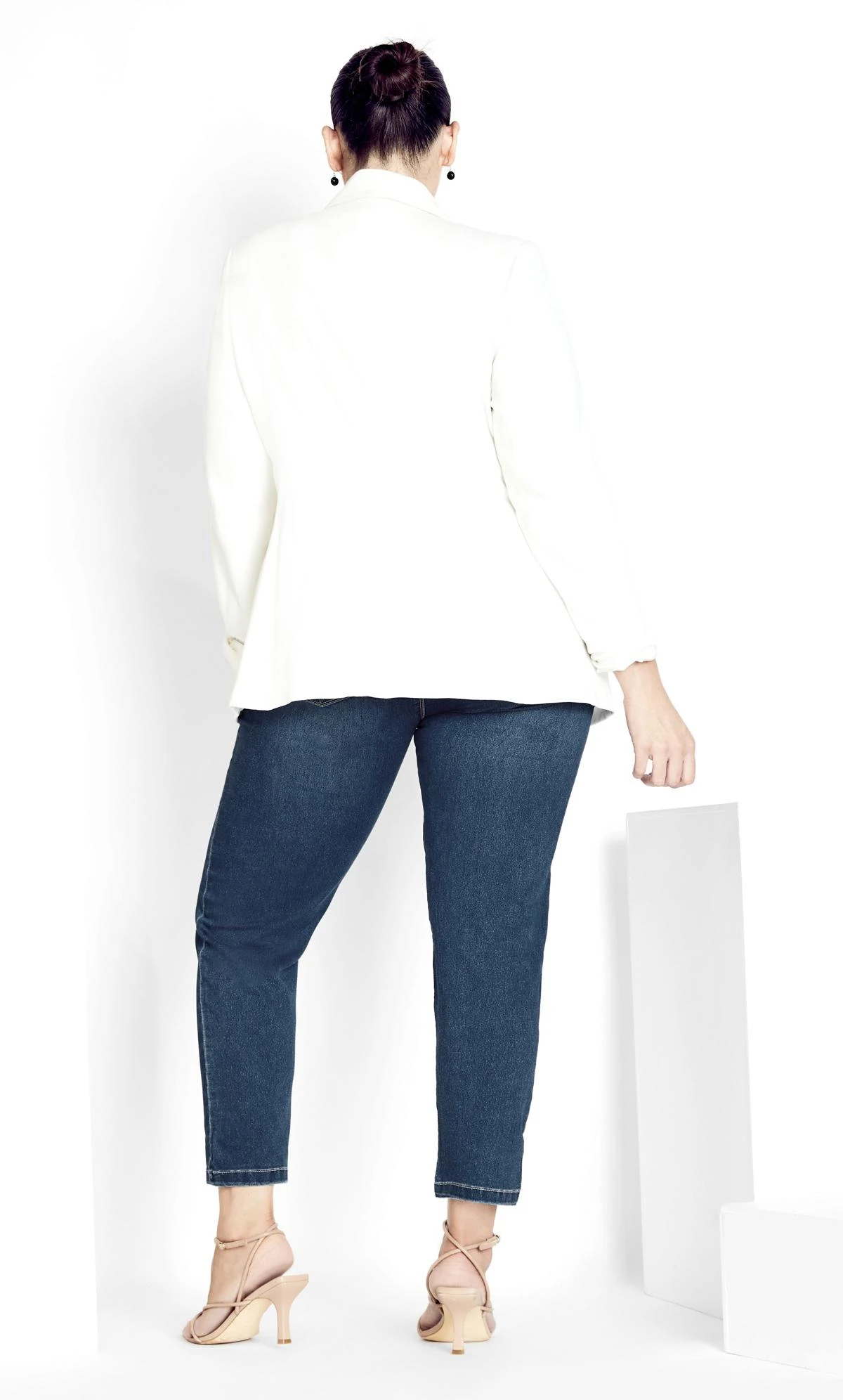 Avenue Blue Mid Wash Pull On Skinny Tall Jeans - Image 2