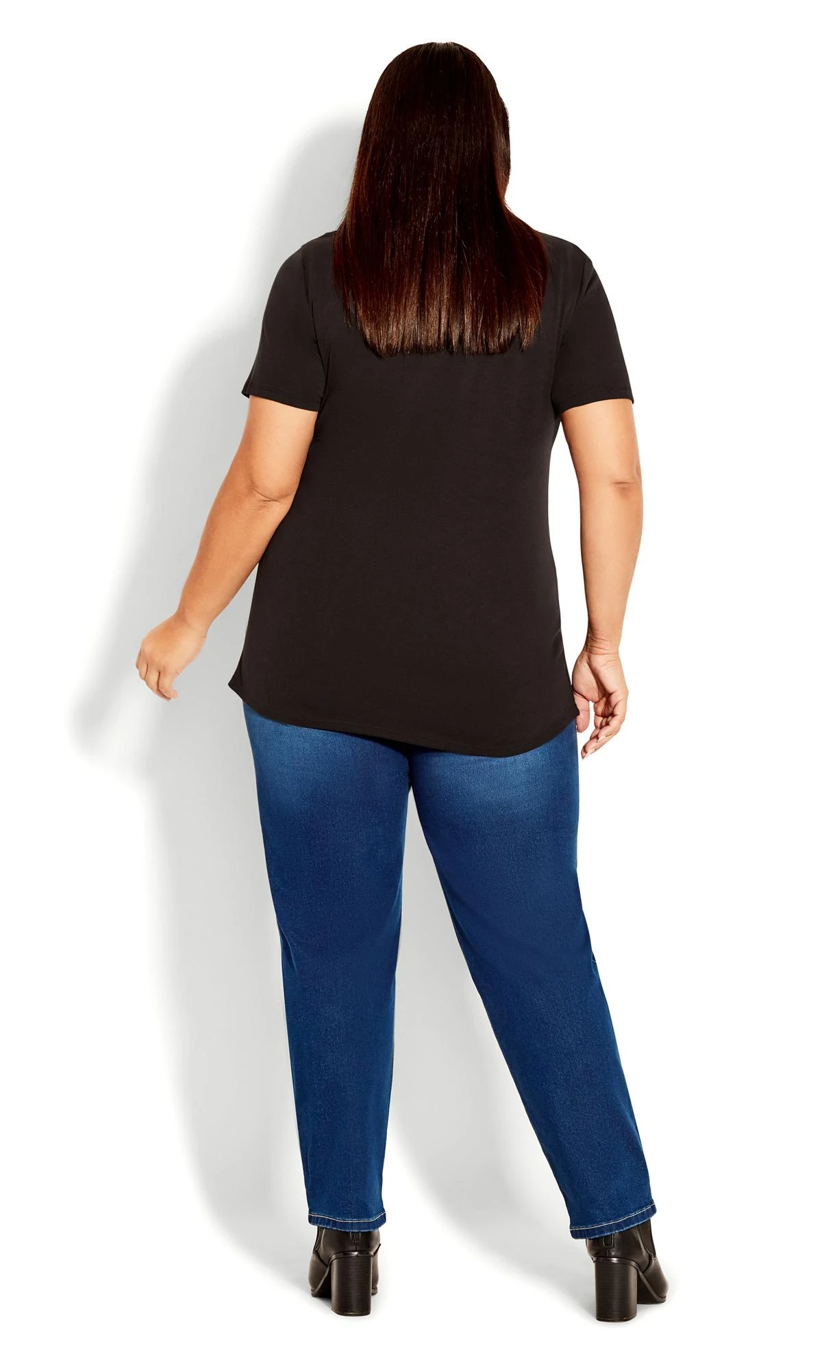 Evans Blue Mid Wash Straight Leg Tall Jeans - Image 3