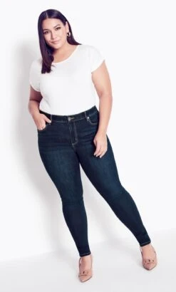 Avenue Indigo Blue Stretch Skinny Jeans