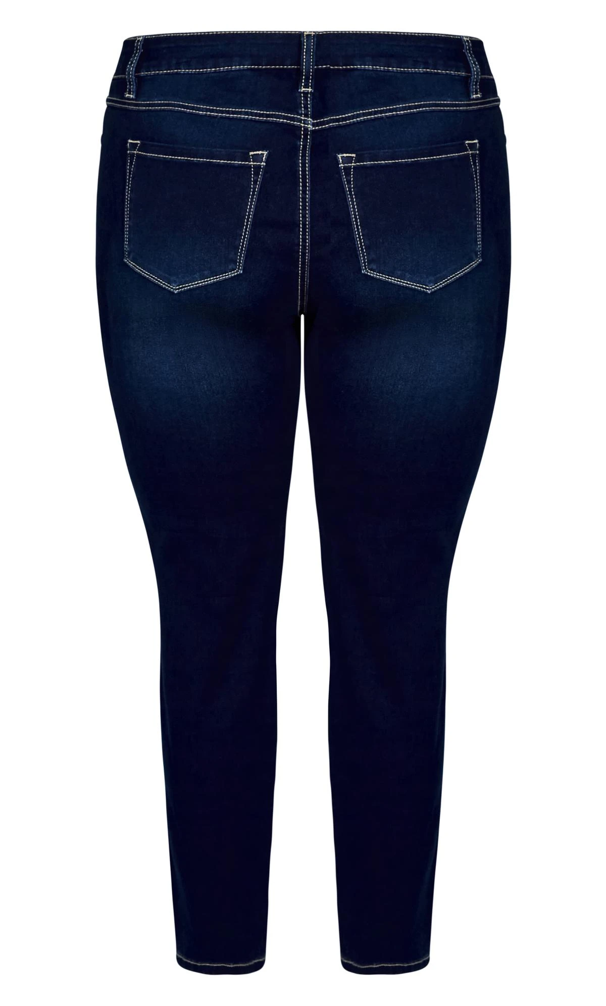 Avenue Blue Dark Wash Straight Leg Regular Jeans - Image 5