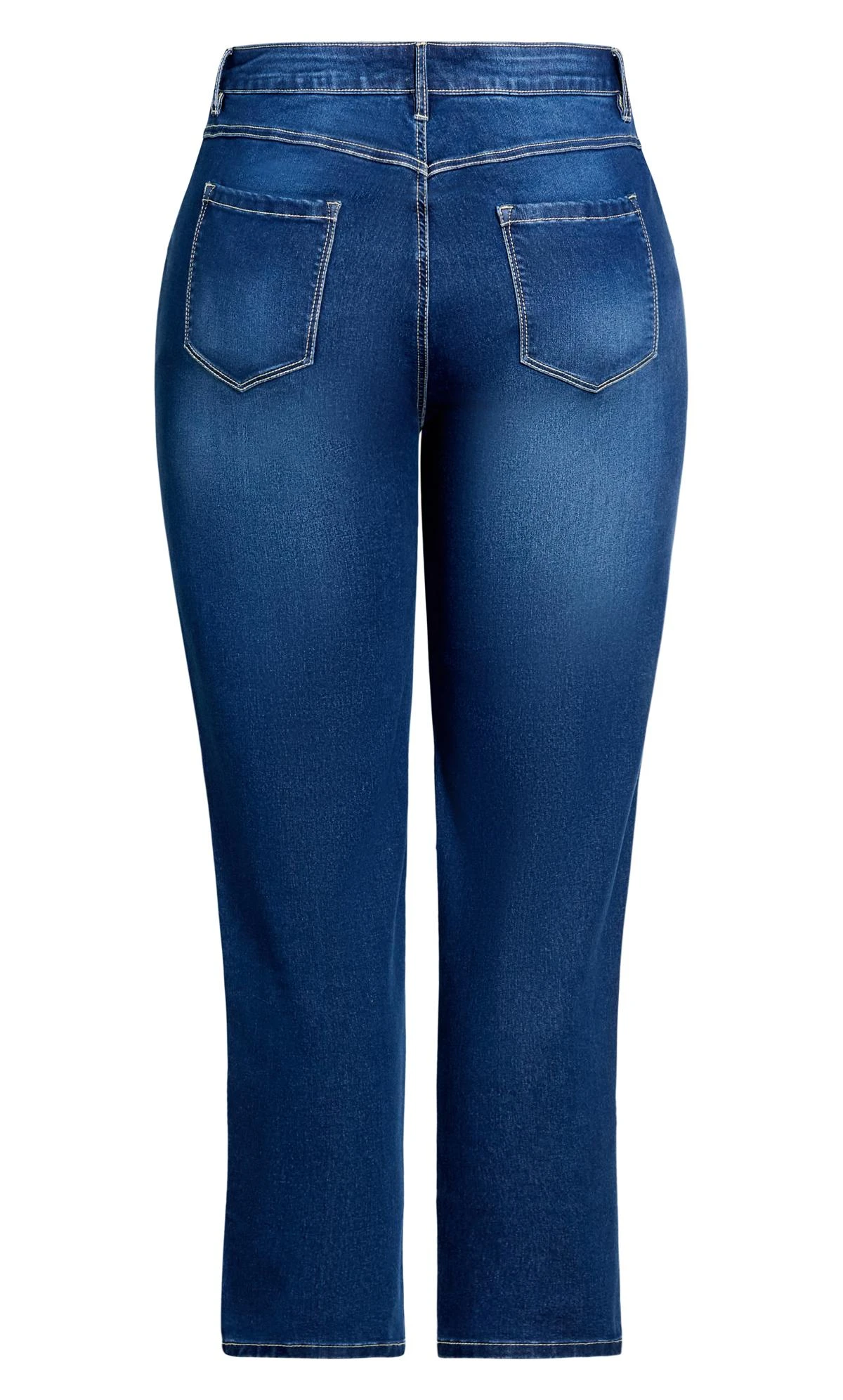 Avenue Blue Mid Wash Straight Leg Jeans - Image 6