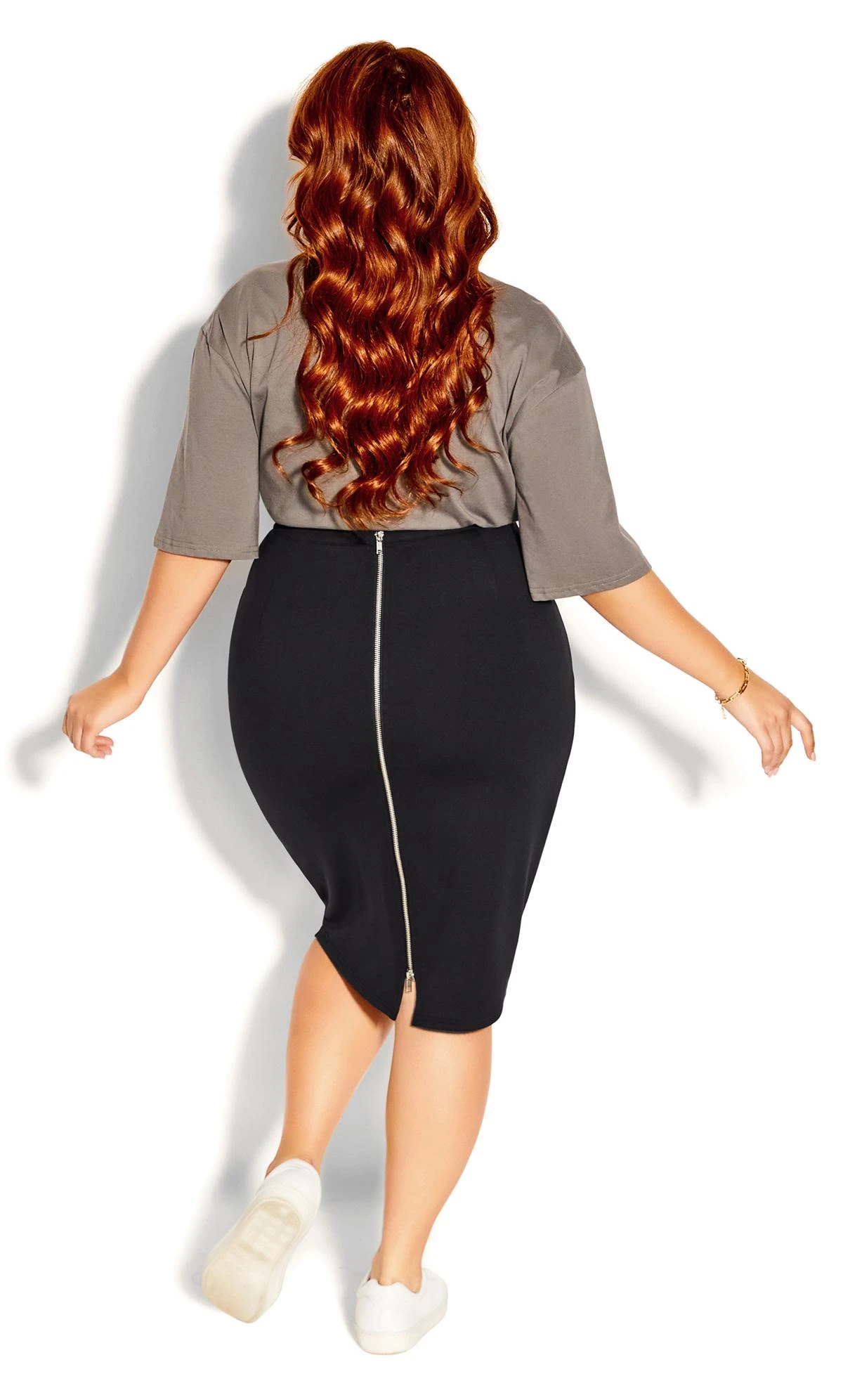 City Chic Black Midi Tube Skirt - Image 2