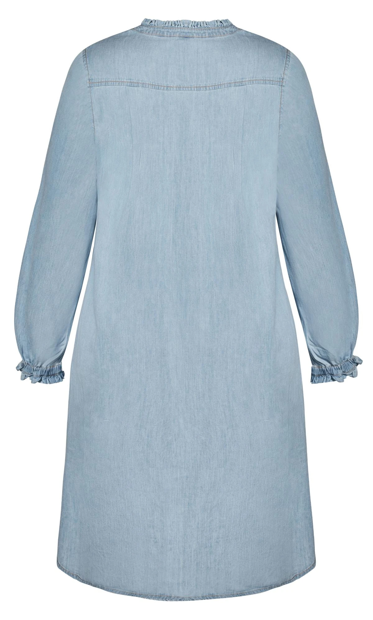 Avenue Mid Blue Denim Shirt Dress - Image 4