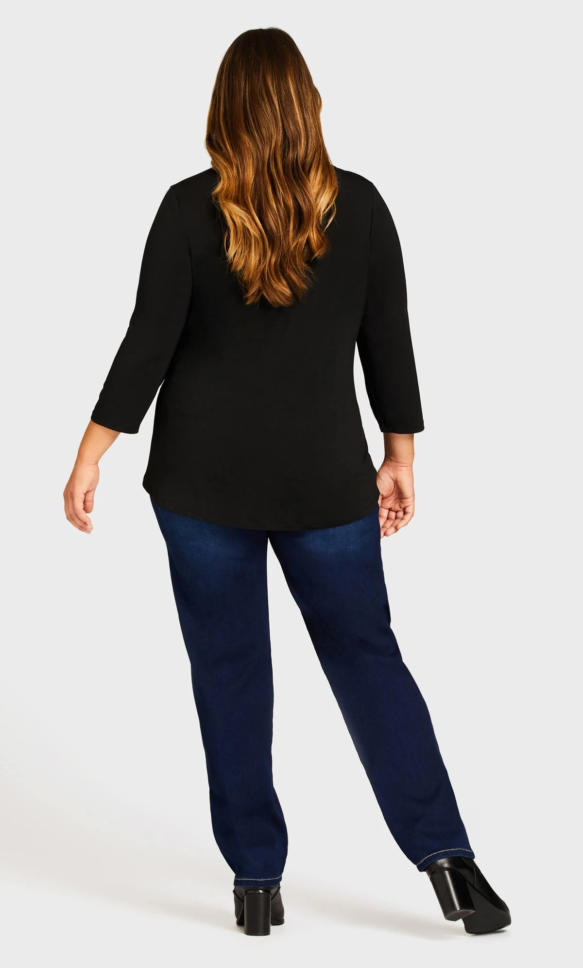 Avenue Blue Dark Wash Straight Leg Regular Jeans - Image 2