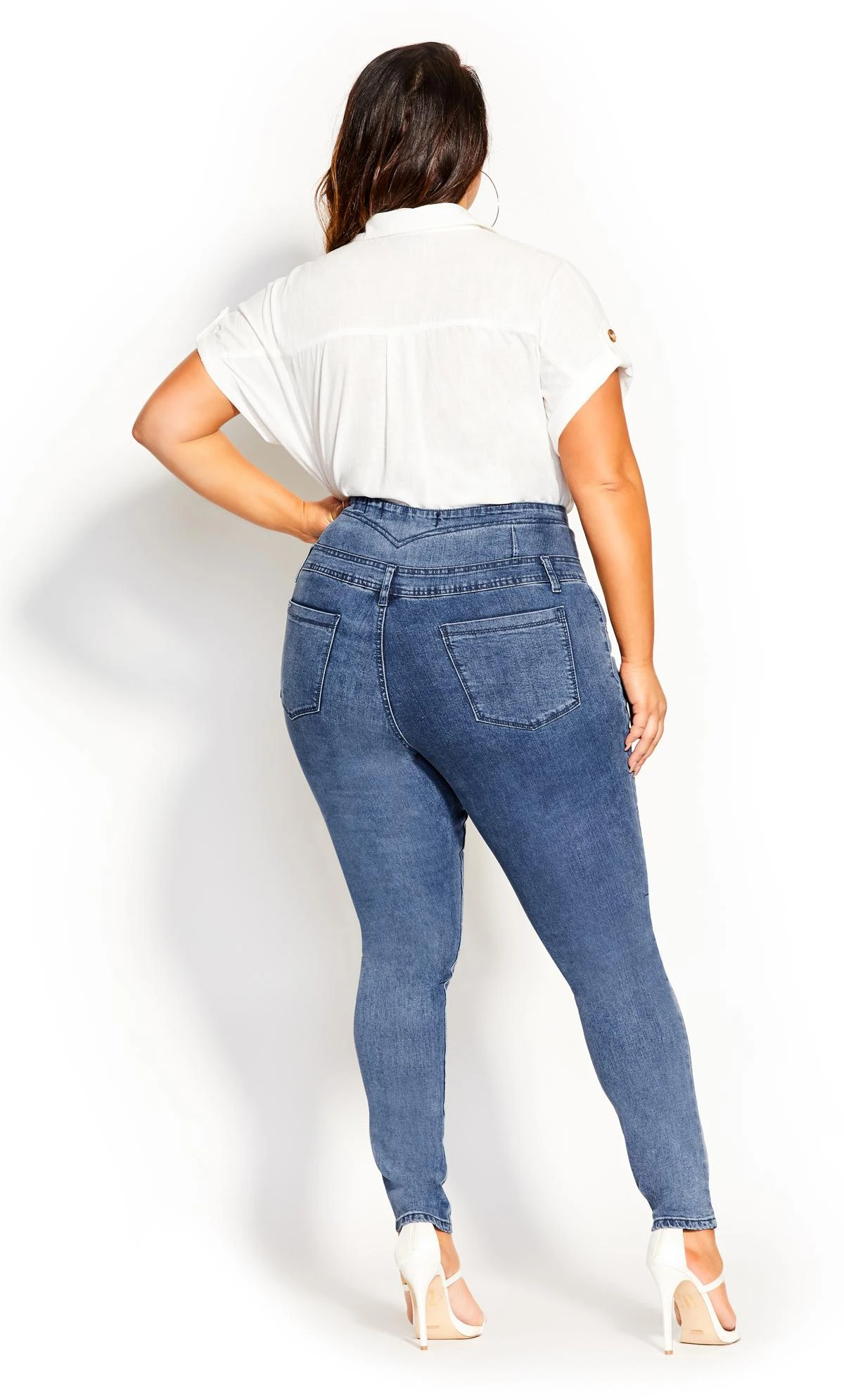 City Chic Denim Harley Corset Skinny Short Jean - Image 5