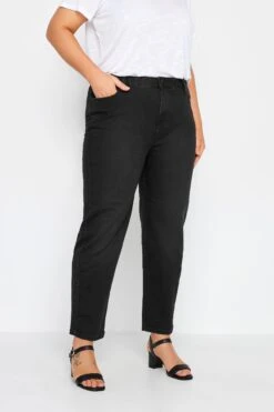 City Chic PETITE Black Straight Leg Jeans